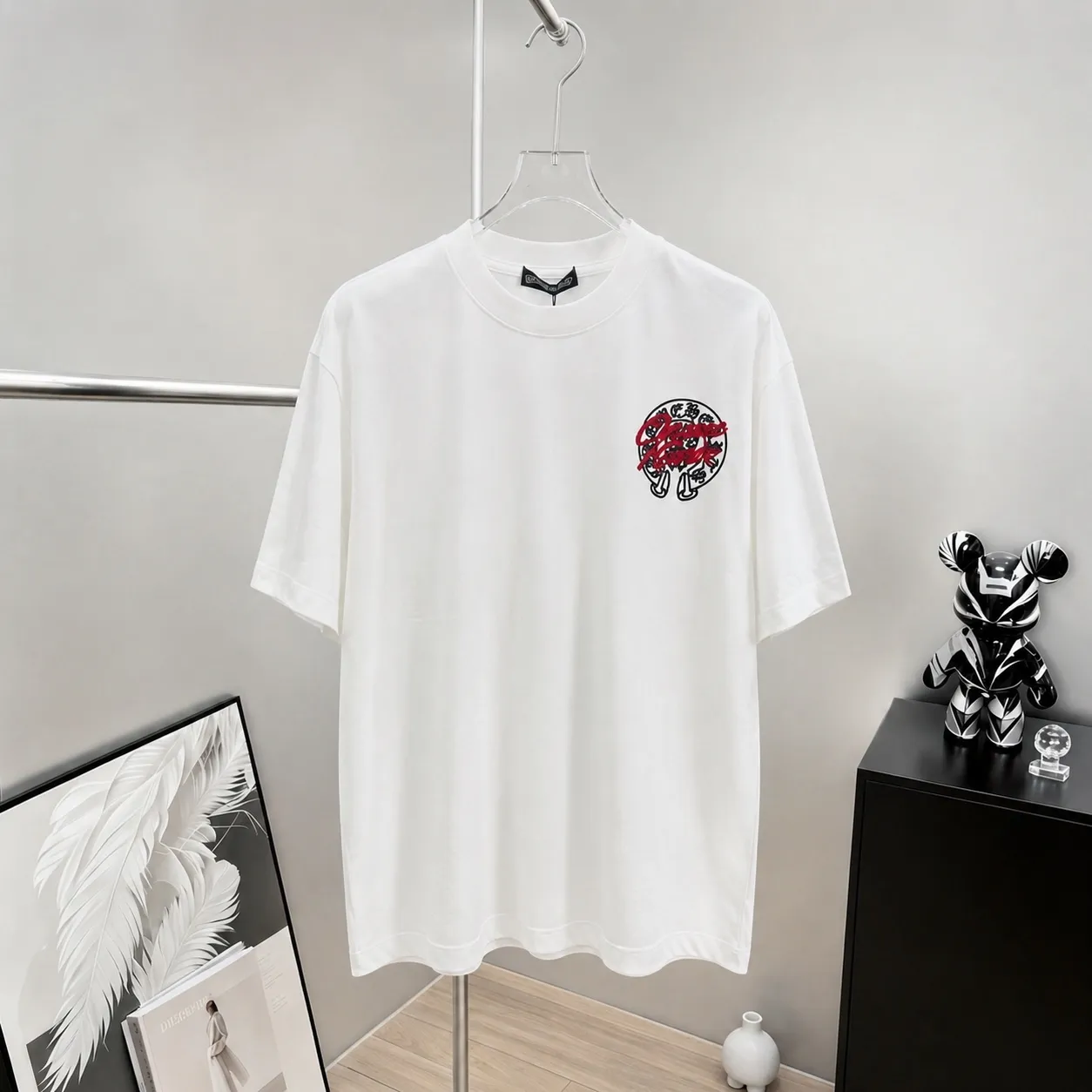 CH～ 《 》 ， tee ， Same Style ， : Black White Coffee Brown Size：S（90-130 ） M（125-150 ） L（135-165 ） XL（160-190 ） XXL（185 ）